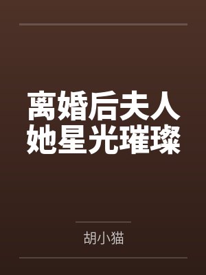 离婚后夫人她星光璀璨 离婚后夫人她星光璀璨